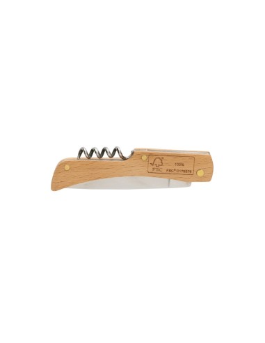 Navaja de madera con abrebotellas