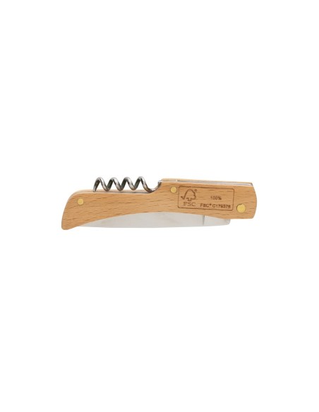 Navaja de madera con abrebotellas