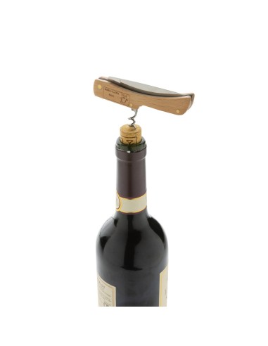 Navaja de madera con abrebotellas