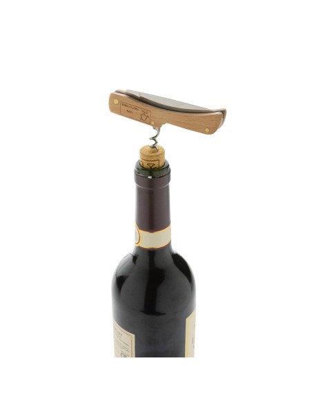 Navaja de madera con abrebotellas