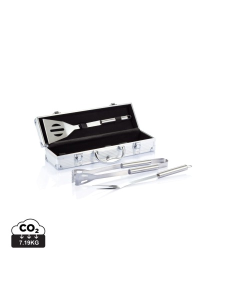 Set Barbacoa 3 piezas en caja de aluminio