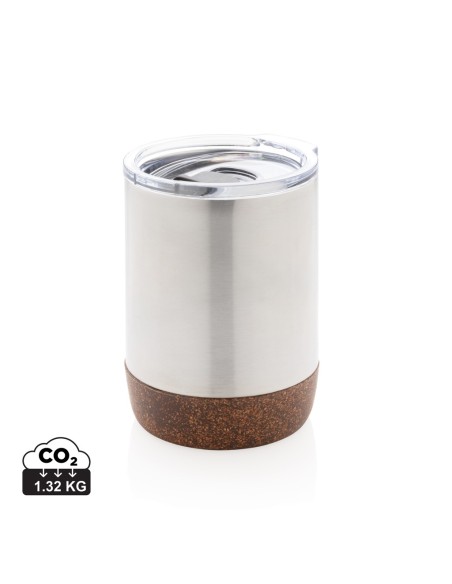 Taza al vacío con base de corcho