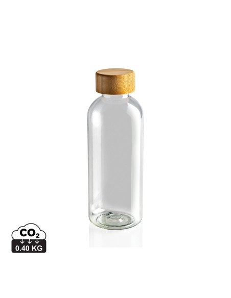 Botella GRS RPET con tapa de bambú FSC