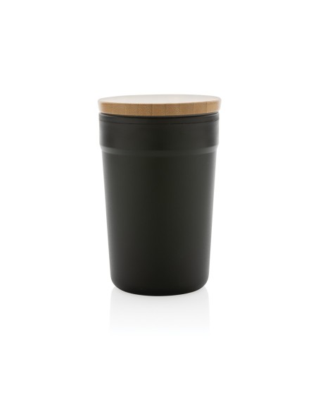 Taza GRS RPP con tapa de bambú