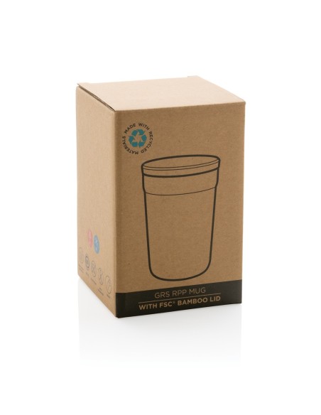 Taza GRS RPP con tapa de bambú