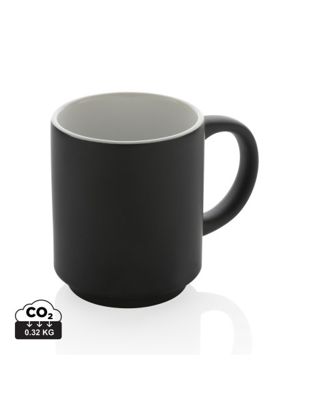 Taza apilable de cerámica