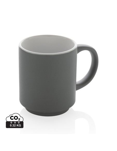 Taza apilable de cerámica