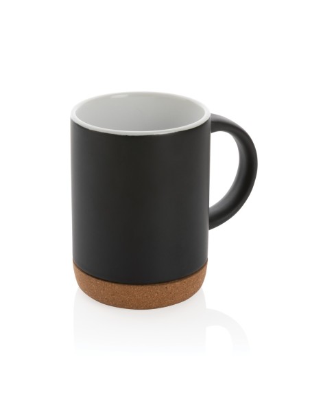 Taza de cerámica con base de corcho