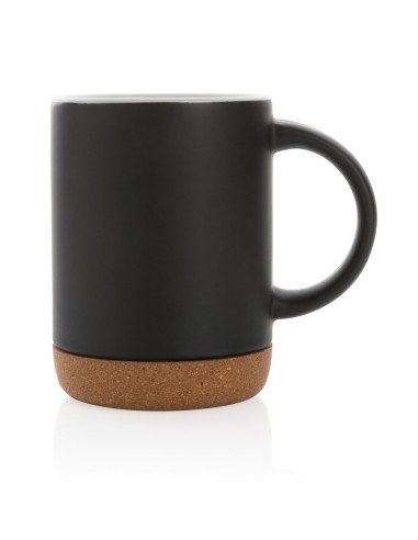 Taza de cerámica con base de corcho