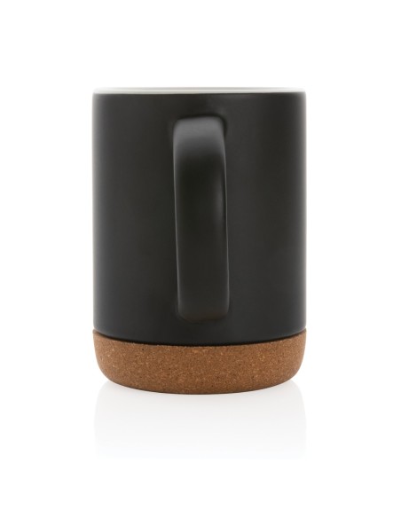Taza de cerámica con base de corcho