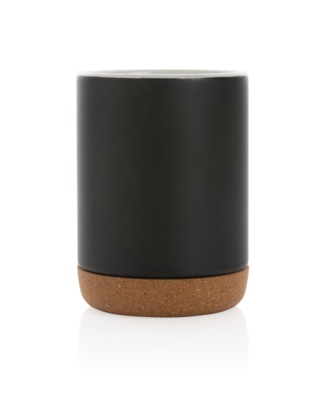 Taza de cerámica con base de corcho