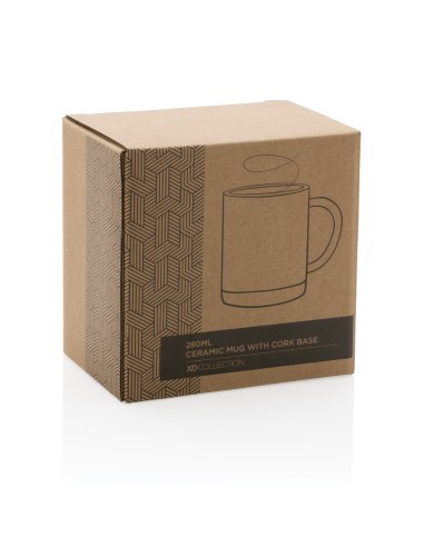 Taza de cerámica con base de corcho