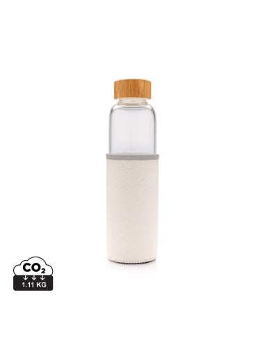 Botella de vidrio de borosilicato con funda de...