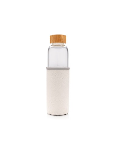Botella de vidrio de borosilicato con funda de...