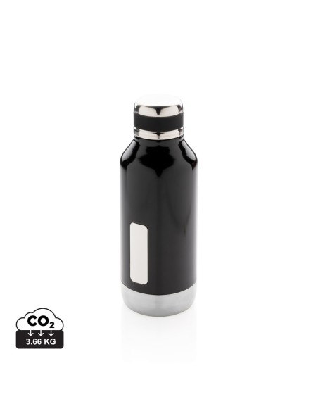 Botella al vacío antigoteo con placa para logo