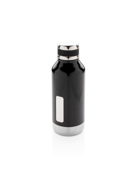 Botella al vacío antigoteo con placa para logo