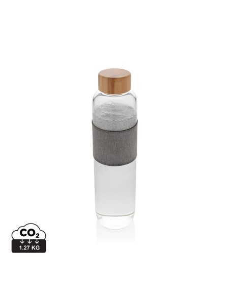 Botella Impact de vidrio de borosilicato con bambú