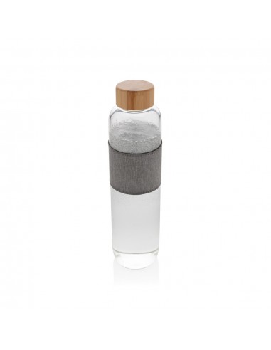 Botella Impact de vidrio de borosilicato con bambú