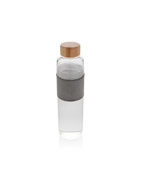 Botella Impact de vidrio de borosilicato con bambú