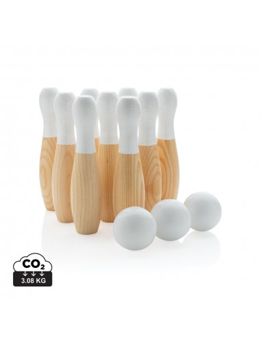 Juego de bolos de madera
