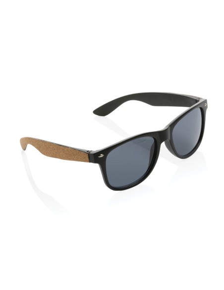 Gafas de sol de plástico PC reciclado GRS con corcho