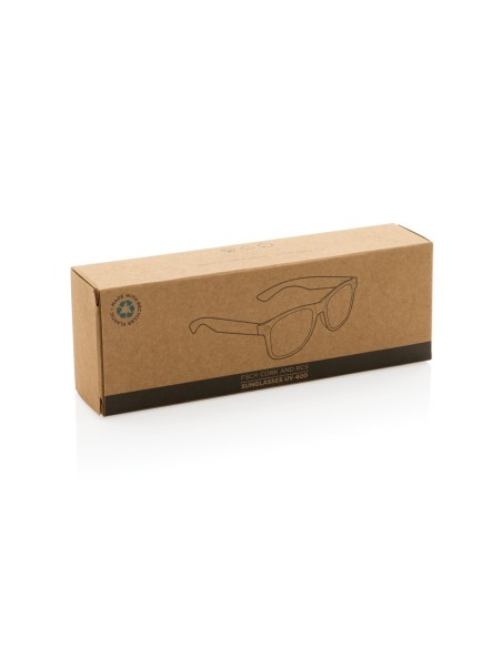 Gafas de sol de plástico PC reciclado GRS con corcho