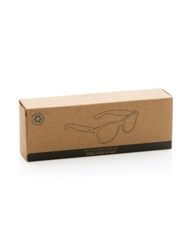 Gafas de sol de plástico reciclado bambú y RCS
