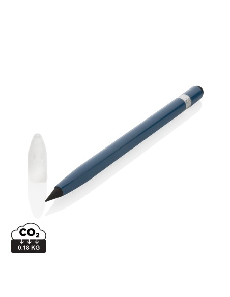 Bolígrafo sin tinta de aluminio con goma
