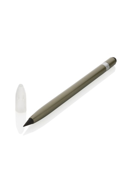 Bolígrafo sin tinta de aluminio con goma