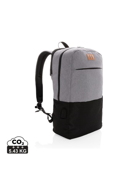 Moderna mochila portátil de 15.6" USB y RFID sin PVC