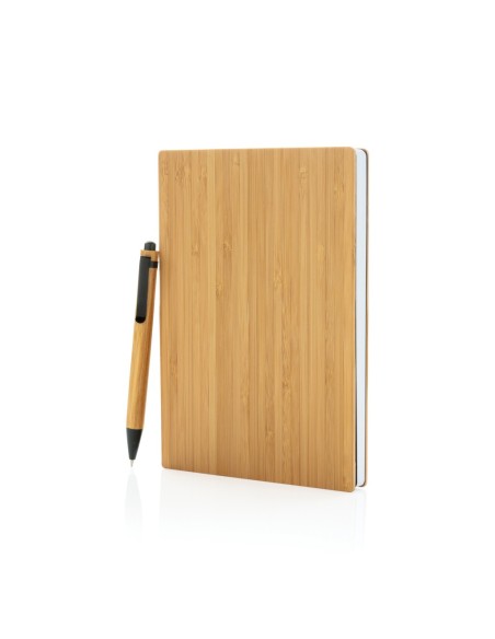 Juego de libreta y bolígrafo A5 Bamboo