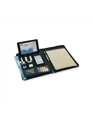 Portafolio tecnológico deluxe con cremallera