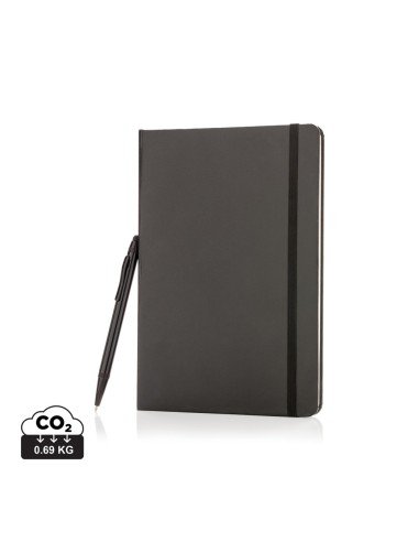 Libreta básica A5 de tapa dura con bolígrafo
