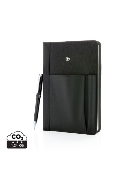 Set de libreta Swiss Peak intercambiable con bolígrafo