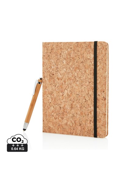 Libreta A5 con bolígrafo touch de bambú