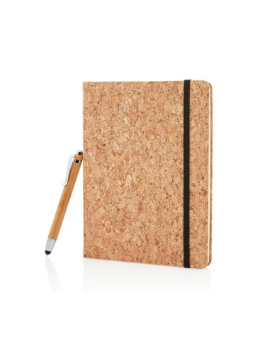 Libreta A5 con bolígrafo touch de bambú