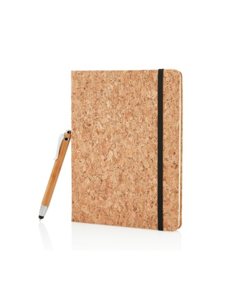 Libreta A5 con bolígrafo touch de bambú