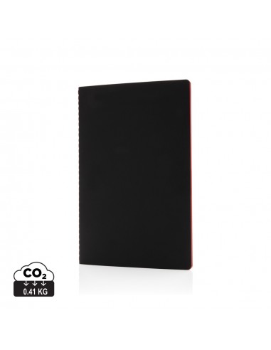 Libreta de tapa blanda de PU con borde de color