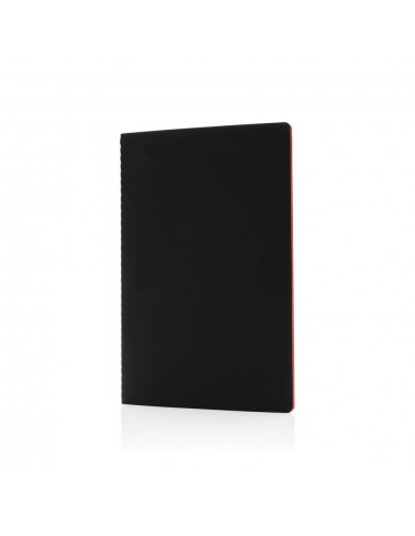 Libreta de tapa blanda de PU con borde de color