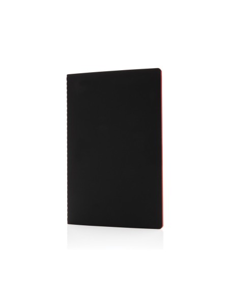 Libreta de tapa blanda de PU con borde de color