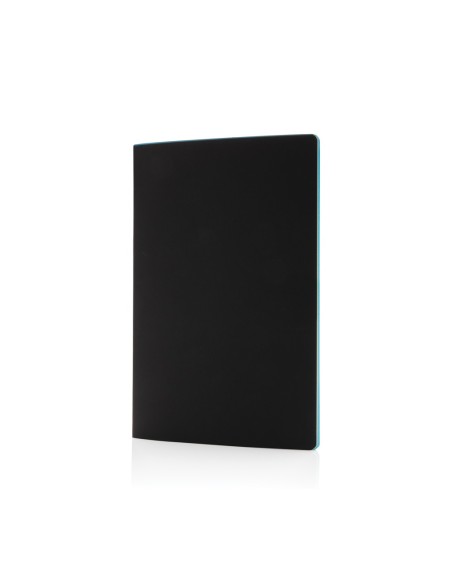Libreta de tapa blanda de PU con borde de color