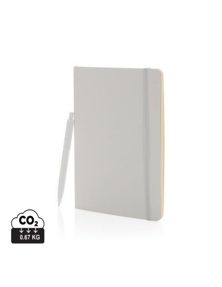 Libreta A5 antimicrobiana y set bolígrafos X3
