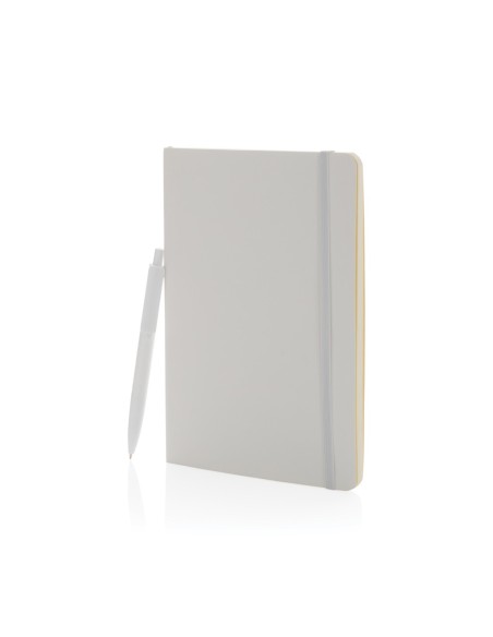 Libreta A5 antimicrobiana y set bolígrafos X3