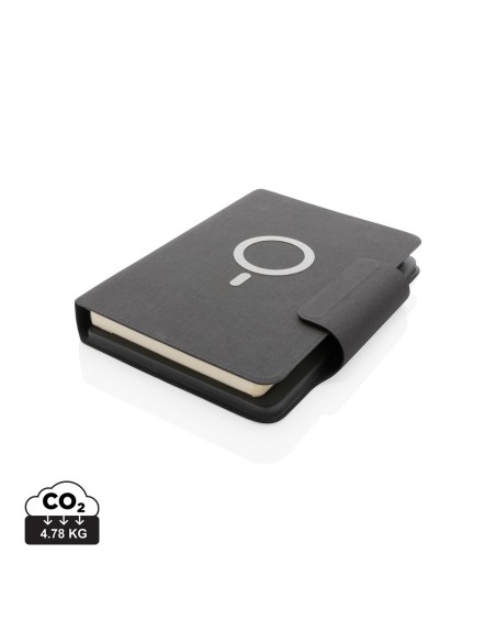 Libreta Artic magnética A5 con carga inalámbrica 10W