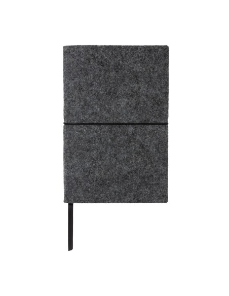 Libreta A5 tapa blanda de fieltro reciclado certificado GRS