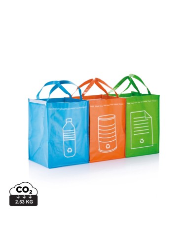 Papelera reciclaje 3 piezas