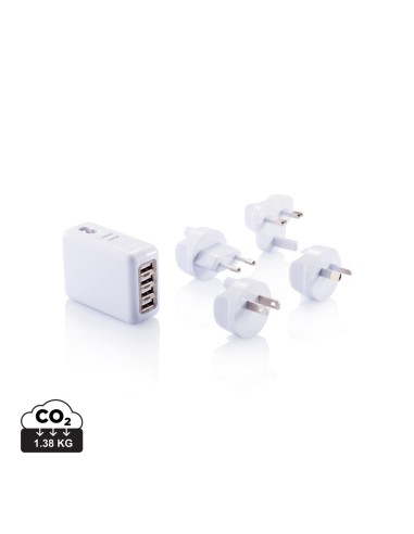 Enchufe de viaje con 4 puertos USB