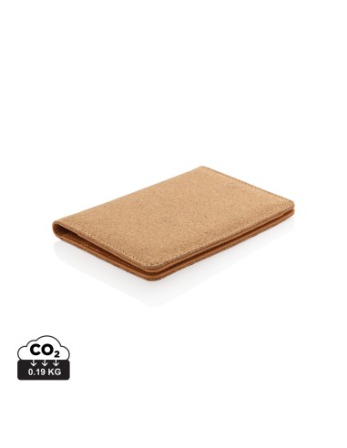 Cartera pasaporte RFID de corcho