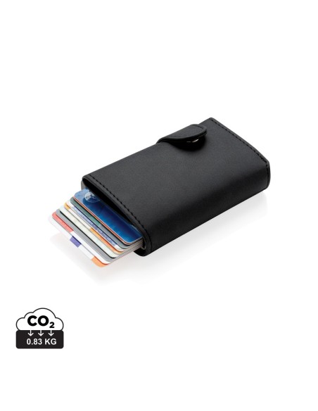 Tarjetero RFID de aluminio estándar con billetera de PU