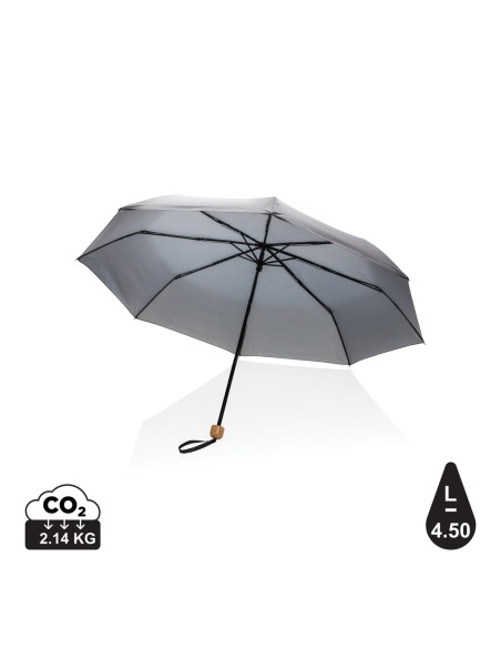 Mini paraguas RPET 190T  de bambú 20.5" Impact AWARE ™